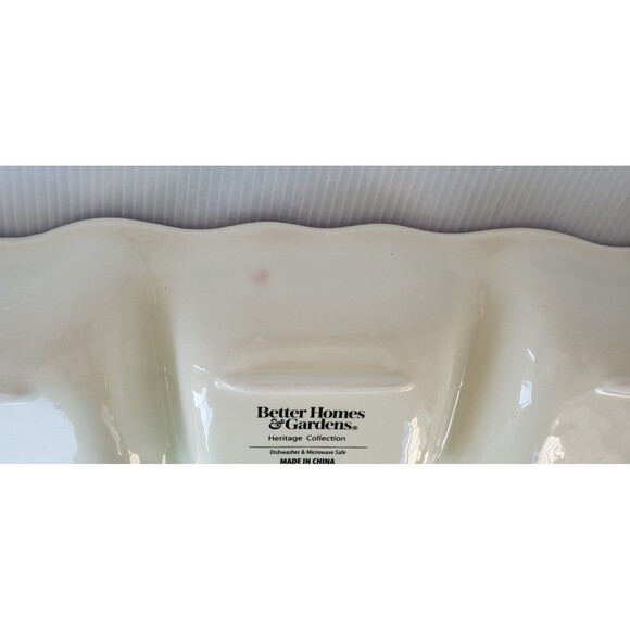 Better Homes & Gardens Heritage Christmas Collection 3 Section Serving Tray Dish - Picture 8 of 10